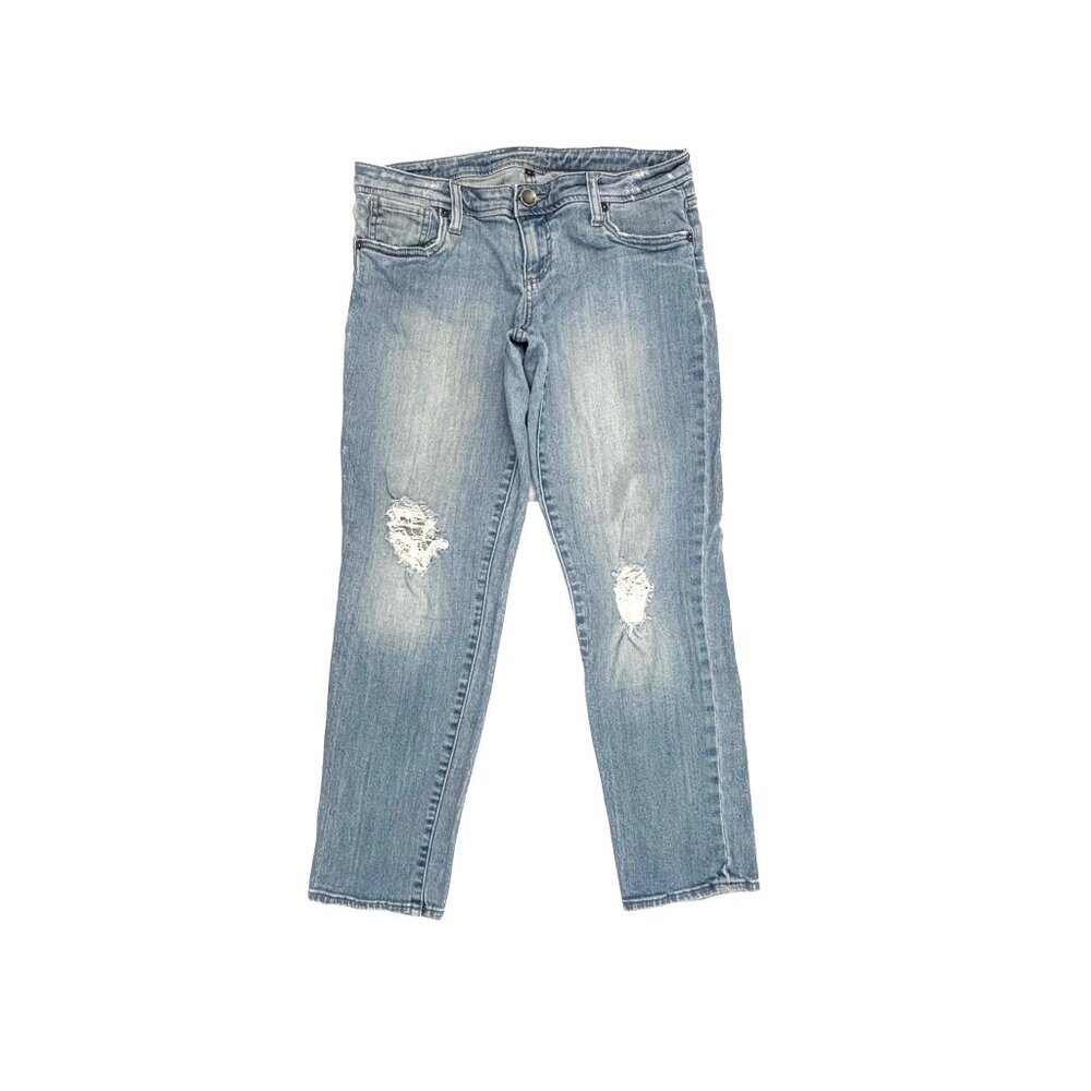 Kut From The Kloth Adele Slouchy Boyfriend Distressed Women's size 6 Blue Jeans